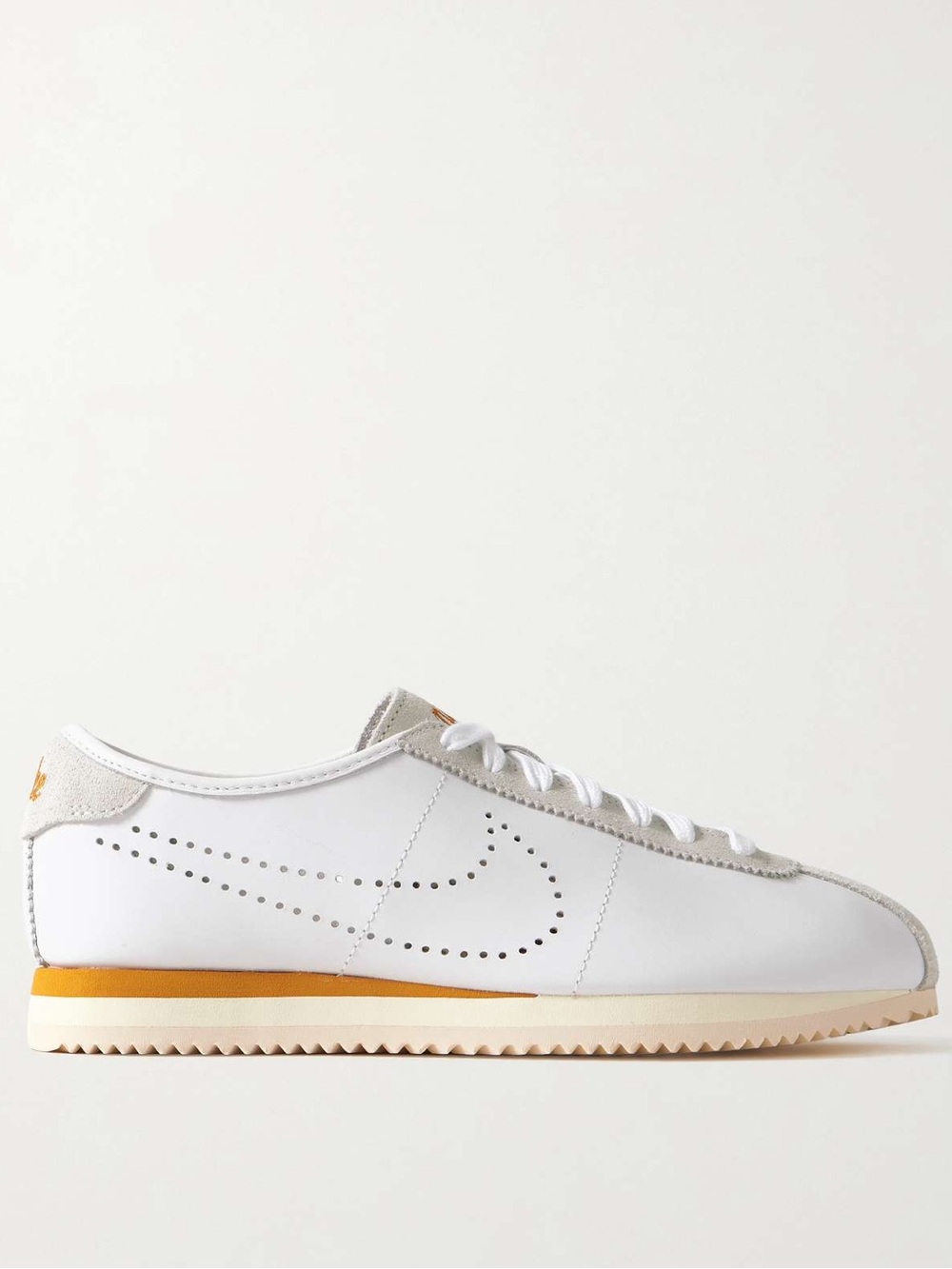Nike Cortez Decon suede-trimmed perforated leather sneakers